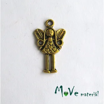 Přívěsek Přívěsek ANDĚLÍČEK 25x15mm, 1ks, starozlatý
