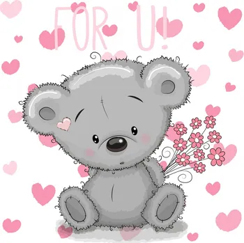 Samolepící dekorace Medvídek samolepka na zeď - L