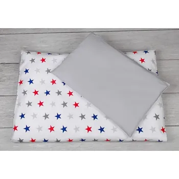 Dětsný nábytek Sada do postýlky Hvězdy - Tmavě šedá 120x90 cm