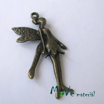 Přívěsek Přívěsek VÍLA 55x26x5mm, 1ks, staromosaz