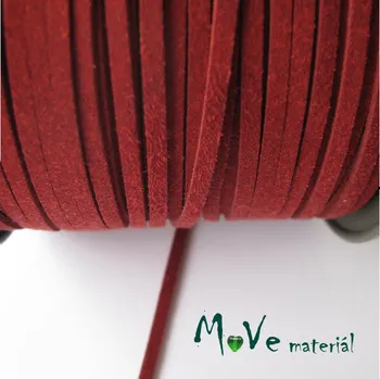 Plochá syntetická kůže, 1m, vínová