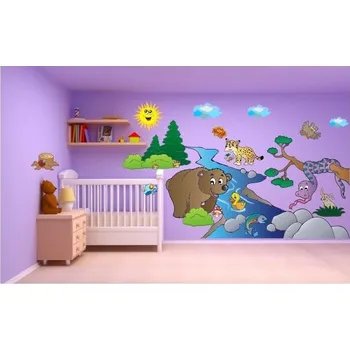 Samolepící dekorace Zvířátka samolepka na zeď XXXL