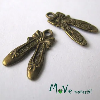 Přívěsek Přívěsek STŘEVÍČKY 21x12mm, 1ks, staromosaz