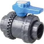 PVC dvoucestný kulový ventil 75 mm