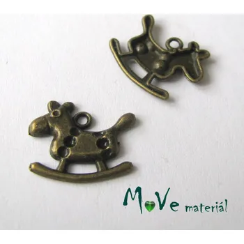 Přívěsek Přívěsek koník 14x16mm, 2ks, staromosaz