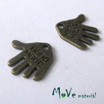 Přívěsek Přívěsek RUKA 12x2mm, 2ks, staromosaz