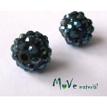 Dětské navlékací korálky Pryskyřičný korálek - kulička 12x10mm,1ks, ocelová