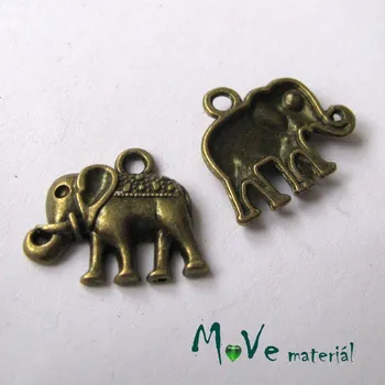 Přívěsek Přívěsek SLON 15x14x3mm, 1ks, staromosaz