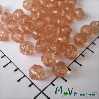 Dětské navlékací korálky České praskačky lampionky 6mm 20 ks, meruňkové