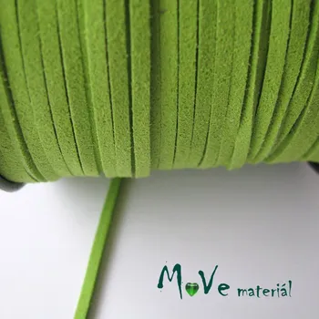 Plochá syntetická kůže, 1m, světle zelená