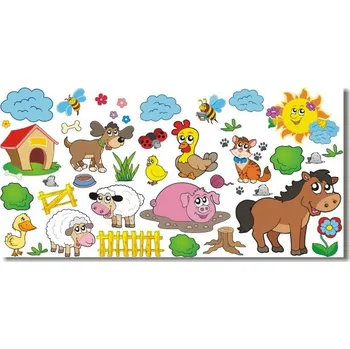 Samolepící dekorace Veselá farma samolepka na zeď - M