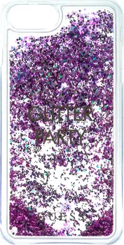 Pouzdro na mobilní telefon Guess Liquid Glitter Hard Party Purple pro iPhone 6/6S/7 Plus