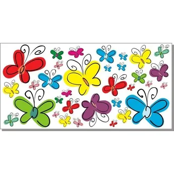 Samolepící dekorace Motýlci samolepka na zeď - XXL