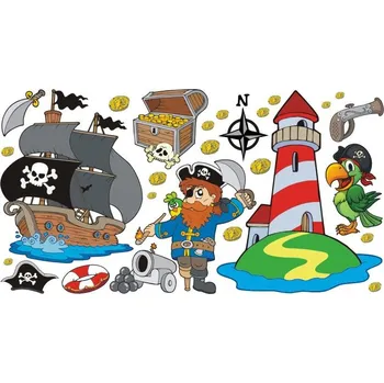 Samolepící dekorace Piráti samolepka na zeď - S