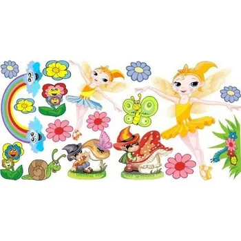 Samolepící dekorace Víly samolepka na zeď M