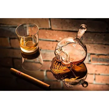 Skleněná karafa Lebka 400ml