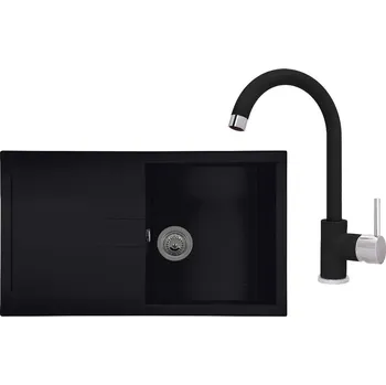 Kuchyňský dřez Sinks Amanda 860 Metalblack + Sinks MIX 35 - 74 Metalblack