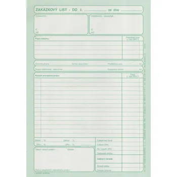 Tiskopis ASOPOL 041 900 Zakázkové listy A4 nepropisovací (041900)