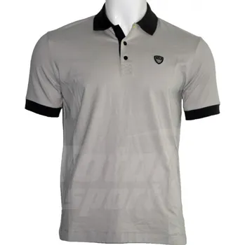 EA7 Armani Polo tričko 03655 - pánské polotričko, šedé s černými detaily L