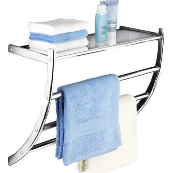 Věšák Věšák na ručníky PASCARA + koupelnová police, 2 v 1, WENKO
