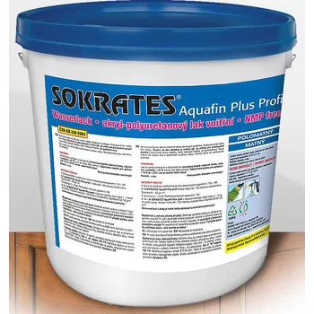 barva a nátěr na dřevo SOKRATES AQUAFIN PLUS PROFI akryl-polyuretanový lak na dřevo 9kg Barva: lesk