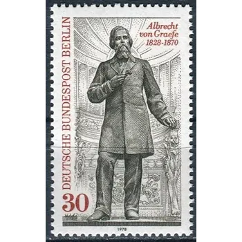 Poštovní známka Deutsche Bundespost Berlin (1978) MiNr. 569 ** - Berlín - západní -150. narozeniny Albrecht von Graefe