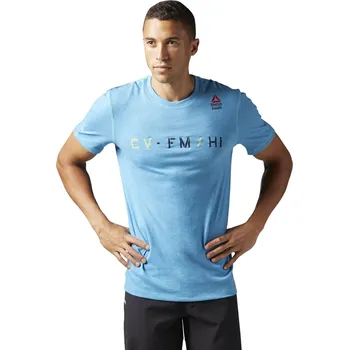 Pánské tričko Reebok Crossfit Performance Blend Graphic Tee modré