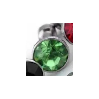 Sluchátka Ozdobný kamínek pro mobil 3.5 mm výstup na sluchátka zelená (Napodobenina diamant do sluchátkového otvoru 3,5 mm jack zelený odstín)