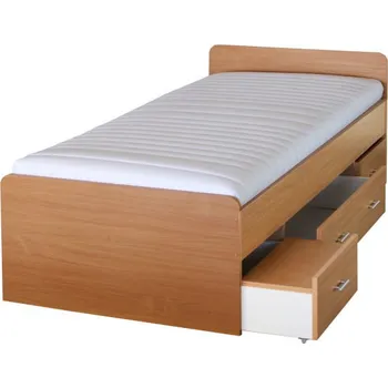 Postel Postel se šuplíky Duet 90cm buk
