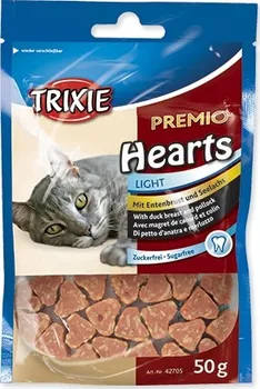 Pamlsek pro kočku Trixie Premio Hearts Light kachna/losos 50 g