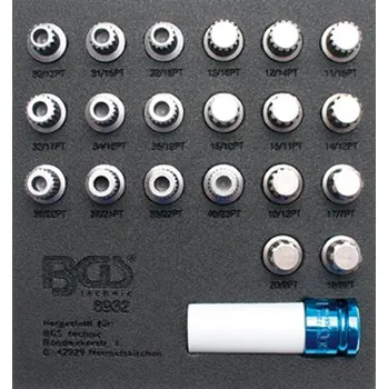 Ruční nářadí Hlavice zástrčné pro bezpečnostní šrouby kol BW,sada 21 dílů