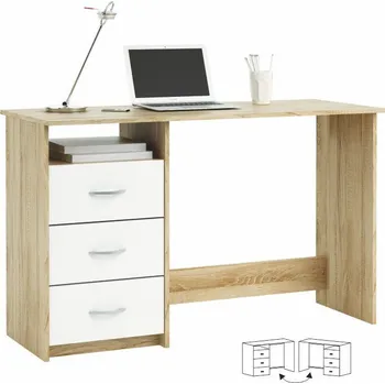 Psací stůl PC stůl Laristote sonoma/bílá
