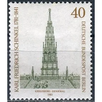 Poštovní známka Deutsche Bundespost Berlin (1981) MiNr. 640 ** - Berlín - západní - 200. narozeniny Karl Friedrich Schinkel (1781-1841), architekt a malíř