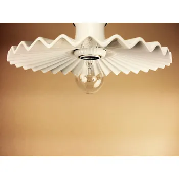 ALDO BERNARDI Porcelánové stropní přisazené svítidlo retro Linea Cappe dekor: bílá, průměr stínítka: 220 mm LAR.93.00/22