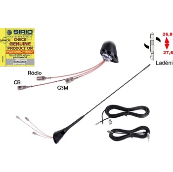 Autoanténa Triflex CB,GSM,FM