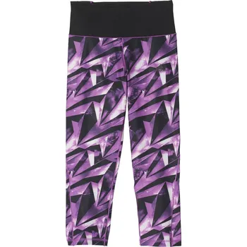 adidas Wo 3/4 Hr Aop Tight fialová/černá Dámské legíny adidas Wo 3/4 Hr Aop Tight fialová/černá