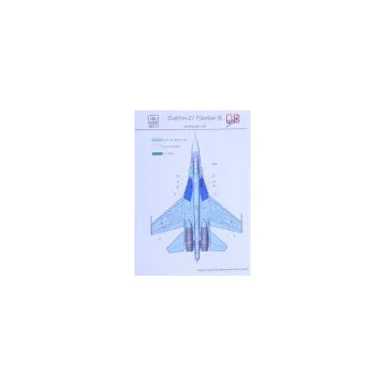 Plastikový model 1/48 Decal Su-27 Flanker B Shark 08
