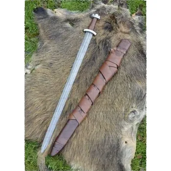 Replika zbraně Vikingský Meč Godfred Damaškový Funkční