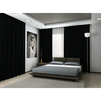 Dekorační látka Blackout černá - 280 cm bez obšití 280