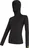 Sensor Double Face Merino Wool dámské dlouhý rukáv s kapucí černé, L