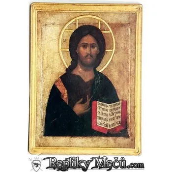Ikona Ježíš Kristus a Bible