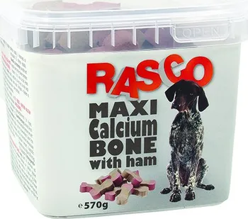 Pamlsek pro psa Rasco pochoutka kosti kalciové se šunkou 570 g