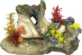 Dekorace do akvária Nobby bota s korály 23,5x13,5x13cm