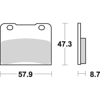 Brzda pro motocykl Sbs 578 HF Ceramic Street