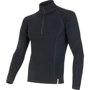 Sensor Doubleface Merino Wool dlouhý rukáv se zipem černé