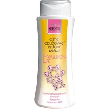 Přípravek na čištění pleti a oči Bione Cosmetics Hyaluron life Čistící odličovací pleťové mléko s kyselinou hyaluronovou