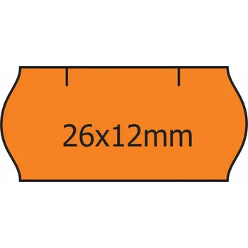 Papír Cenové etikety 26x12mm Cola-ply oranžové