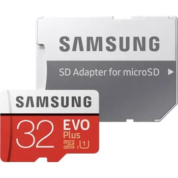 Paměťová karta Samsung EVO Plus microSDHC 32 GB UHS-I U1 + SD adaptér (MB-MC32DA/EU)