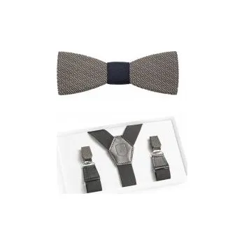 Set dřevěného motýlka Aliq a elegantních kšand Aliq Suspenders s doživotní zárukou a možnosti výměny či vrácení do 30 dnů zdarma - MS3-MBT137