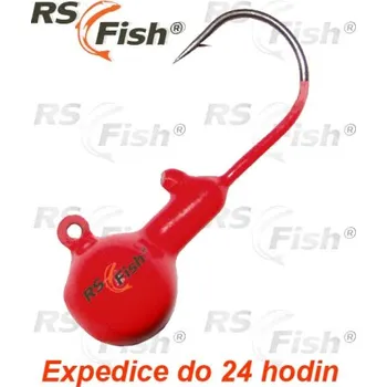 Rybářský háček RS Fish jigová - fluo červená 7,0 g